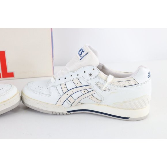 NOS Vintage 90s Asics Mens 8 Spell Out Intensity Gel Sneakers Shoes White Navy main image 4